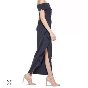 Vince Camuto off the shoulder slit dress